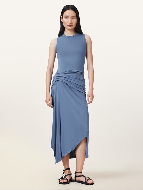 All Saints Dresses & Skirts - AllSaints Pink RIVI DRAPED MIDI DRESS